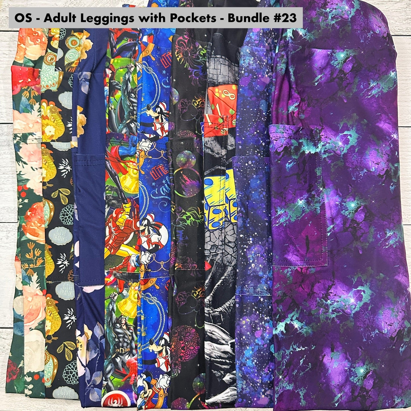 OS - Adult Leggings with Pockets Bundle - 23