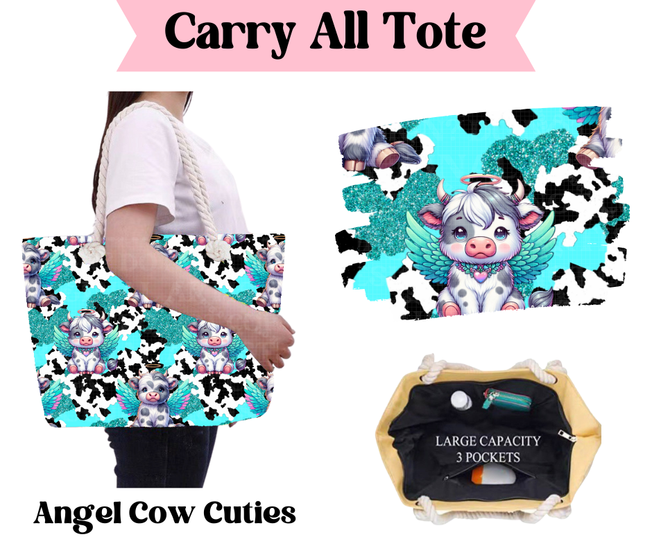 Angel Cow Cuties Carry All Tote