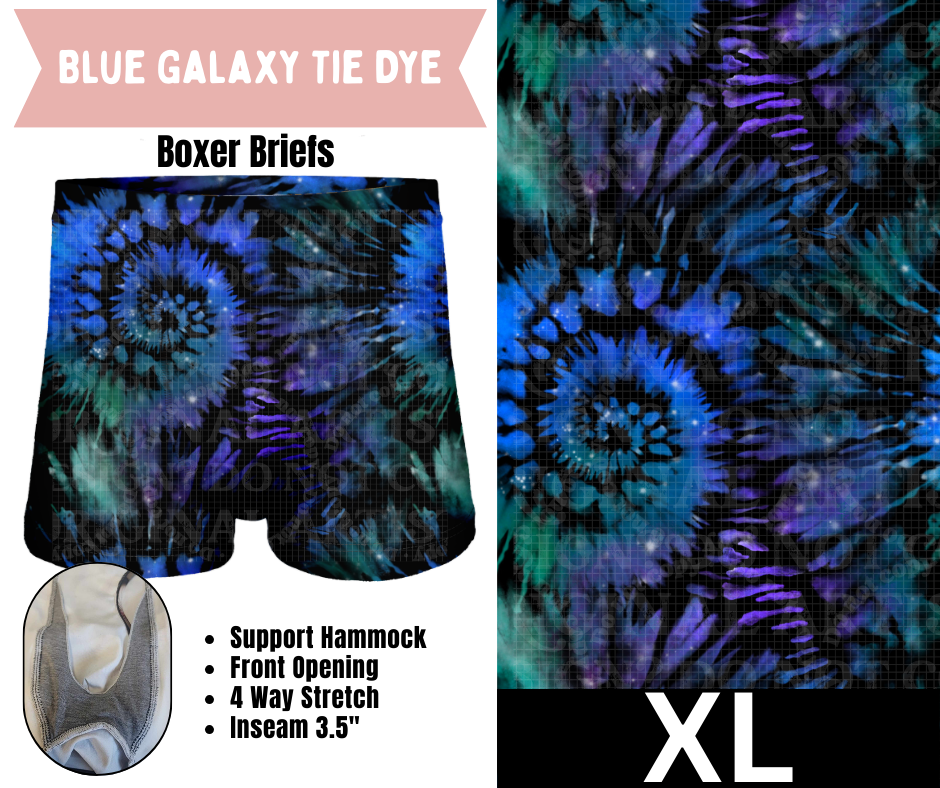 Blue Galaxy Tie Dye Boxer Briefs
