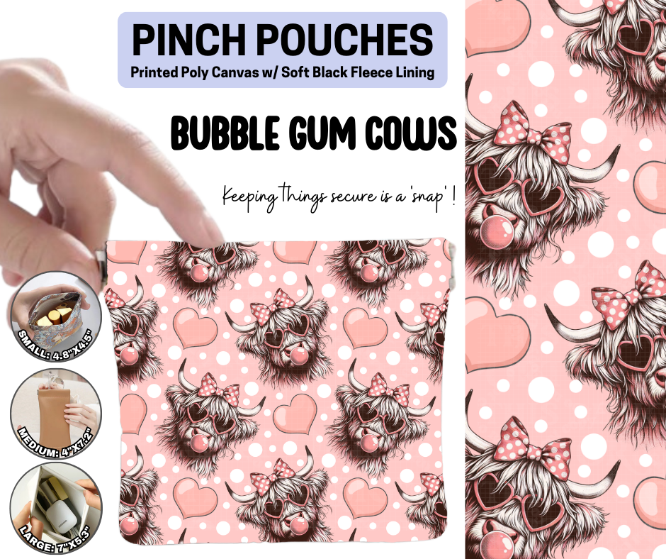 Bubble Gum Cows Pinch Pouches