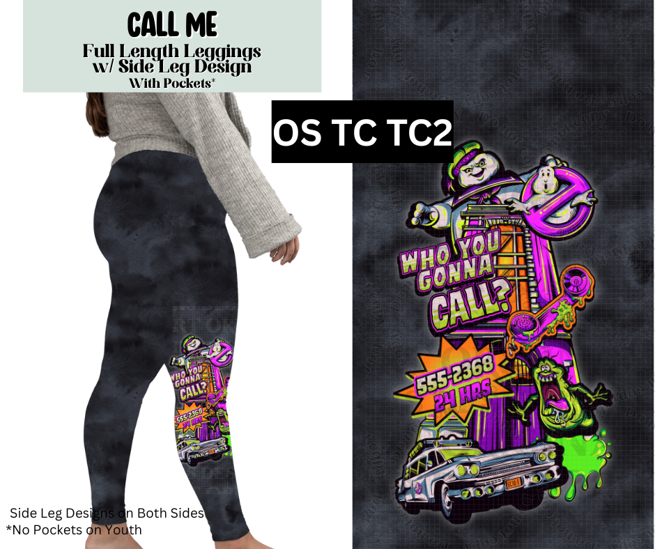 Call Me Full Length Leggings w/ Side Leg Designs