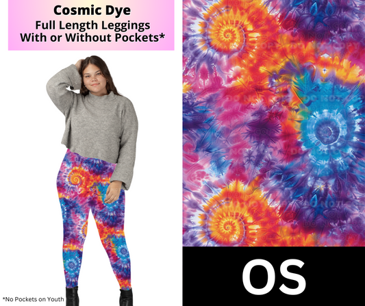 Cosmic Dye Full Length Leggings w/ Pockets