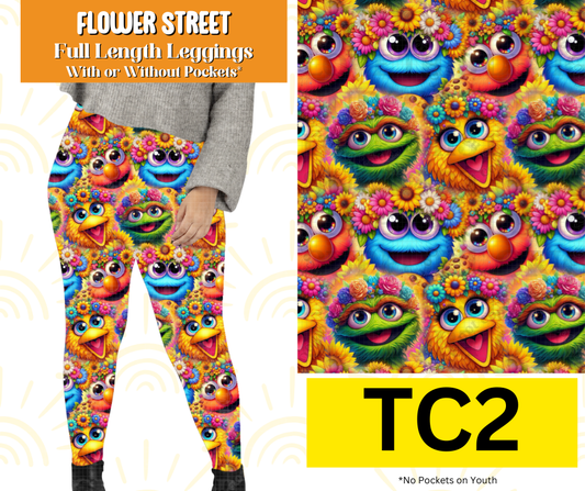 Flower Street Full Length Leggings w/ Pockets
