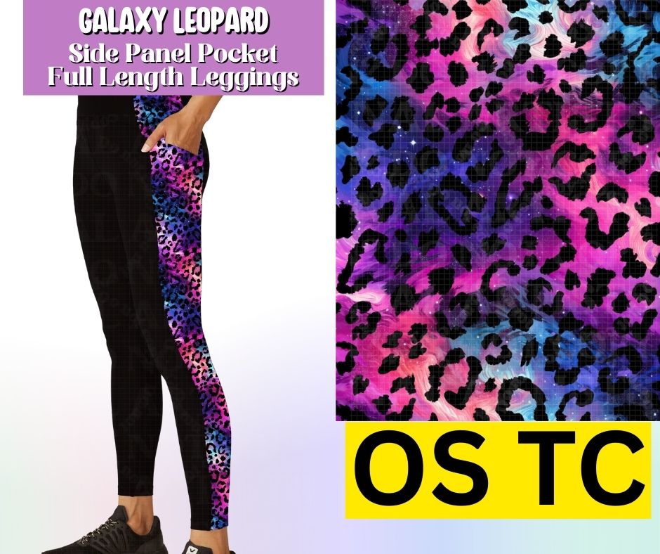 Galaxy Leopard Side Panel Pocket Full Length Leggings