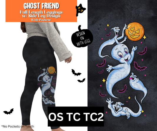 Ghost Friend Full Length Leggings w/ Side Leg Designs