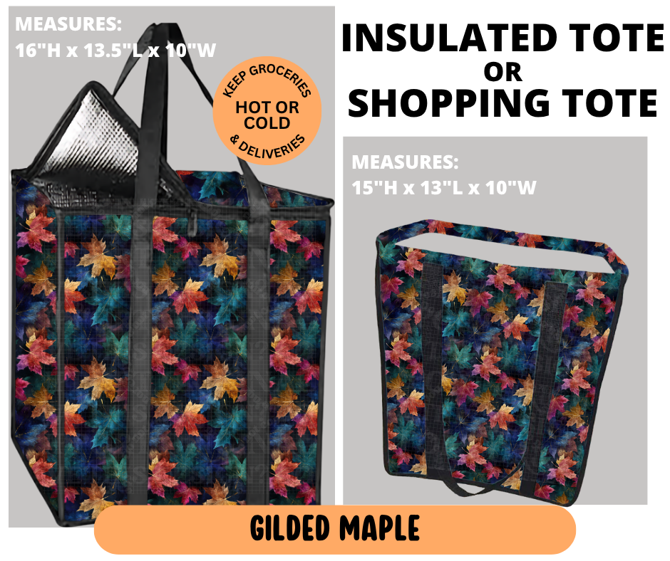 Preorder! Closes 6/29. ETA Sept. Gilded Maple Shopping & Insulated Tote