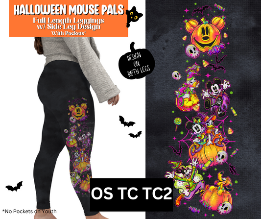 Halloween Mouse Pals Full Length Leggings w/ Side Leg Designs