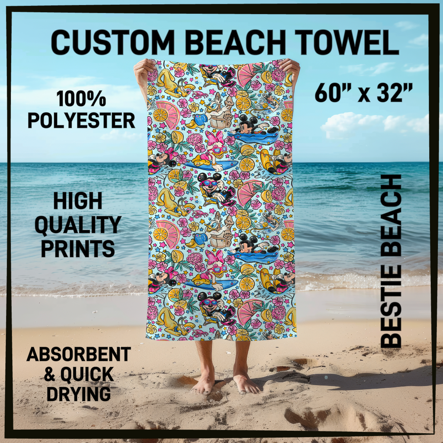 B9TW - Bestie Beach Beach Towel - Preorder Closing 6/2 ETA: Early August