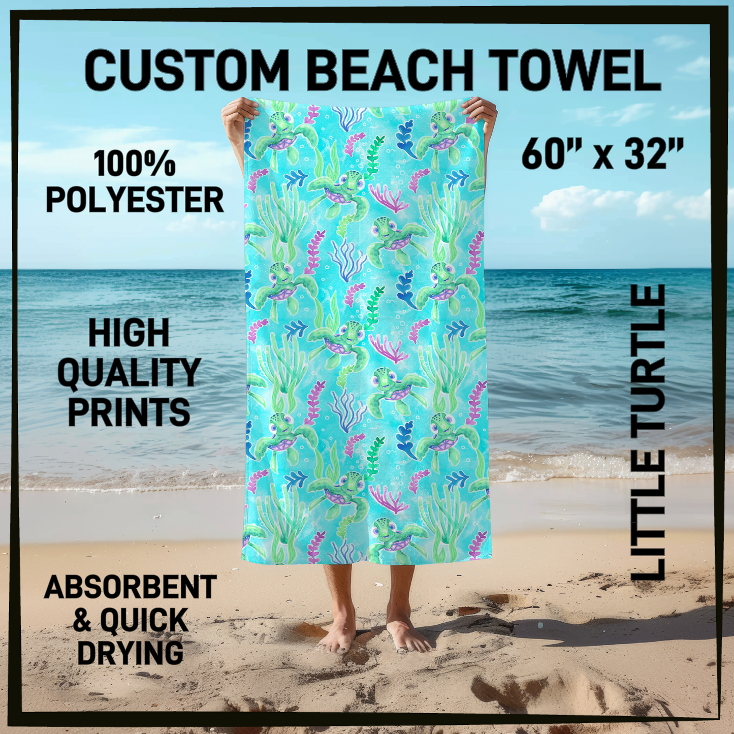 B9TW - Little Turtle Beach Towel - Preorder Closing 6/2 ETA: Early August