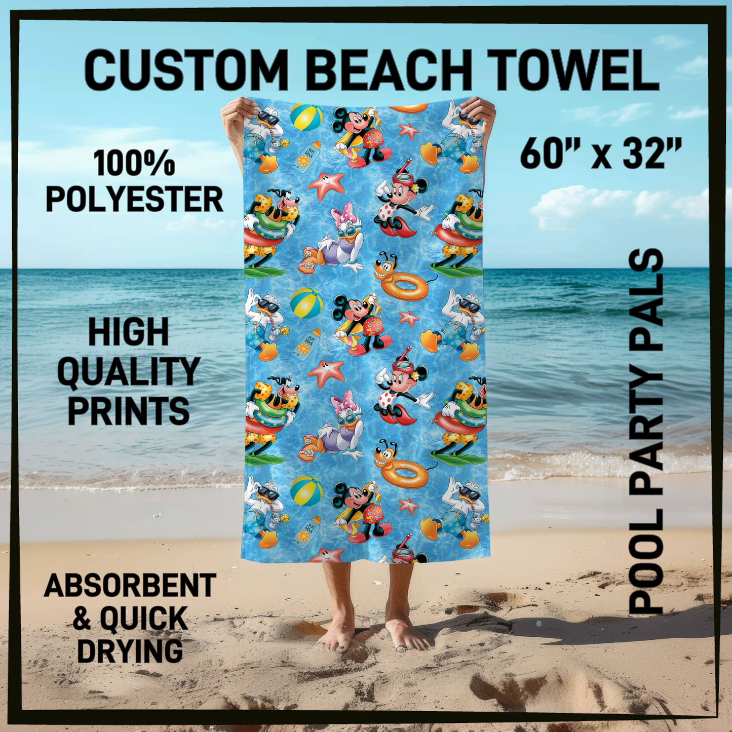 B9TW - Pool Party Pals Beach Towel - Preorder Closing 6/2 ETA: Early August