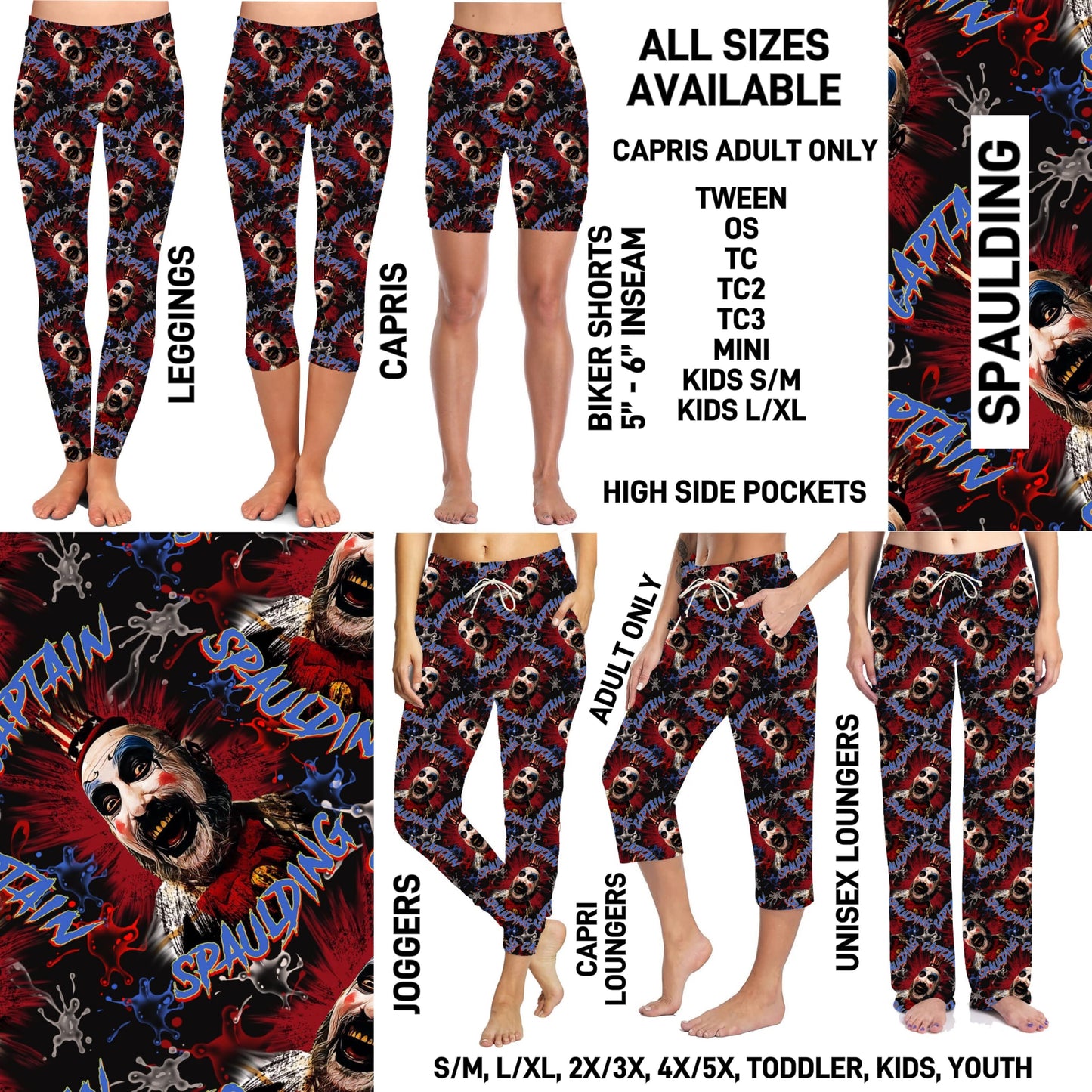 263BT - Spaulding Biker/Capris/Leggings with High Side Pockets - Preorder ETA: Late Oct