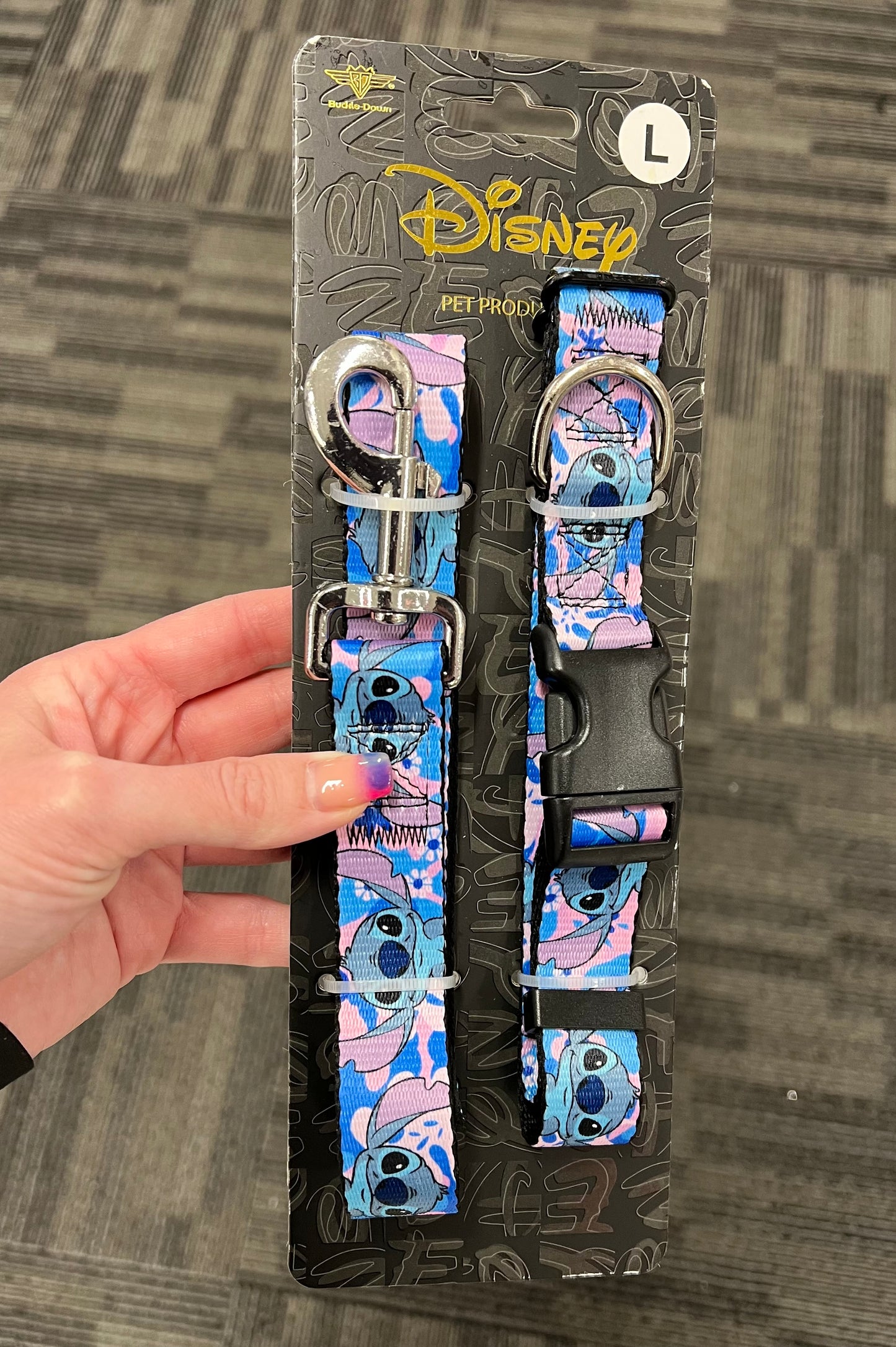 Stitch Dog Collar & Leash Set - Large