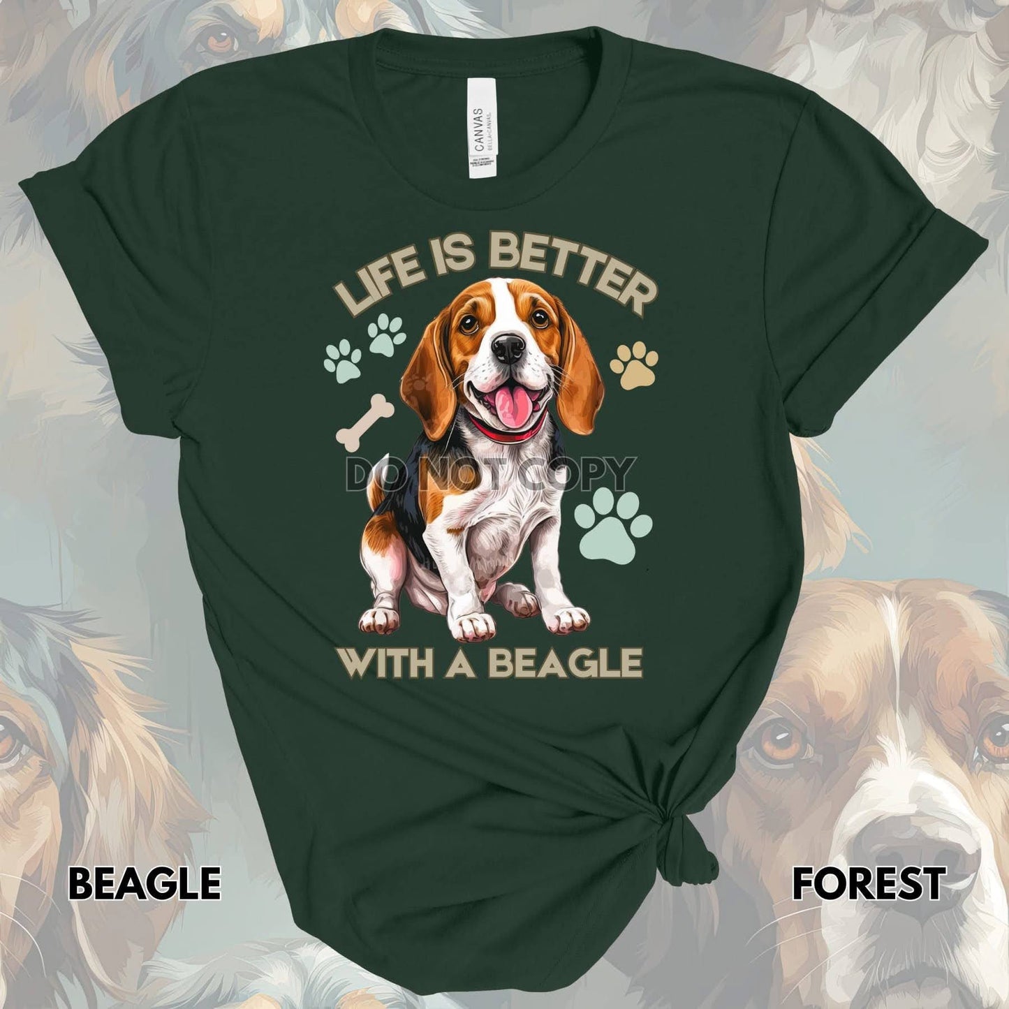 Life is Better With a Beagle Graphic Tee - 3XL