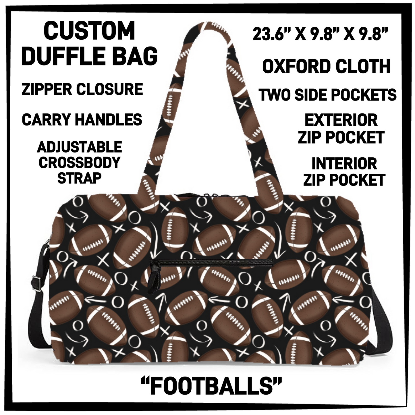 DF2B - Footballs Duffel Bag - Preorder Closing 6/25 ETA: Late Aug