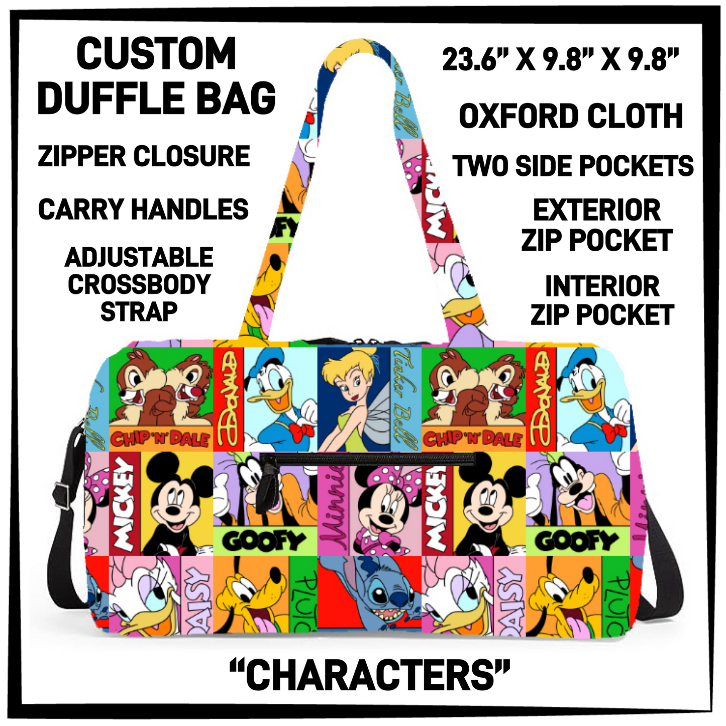 DF2B - Characters Duffel Bag - Preorder Closing 6/25 ETA: Late Aug