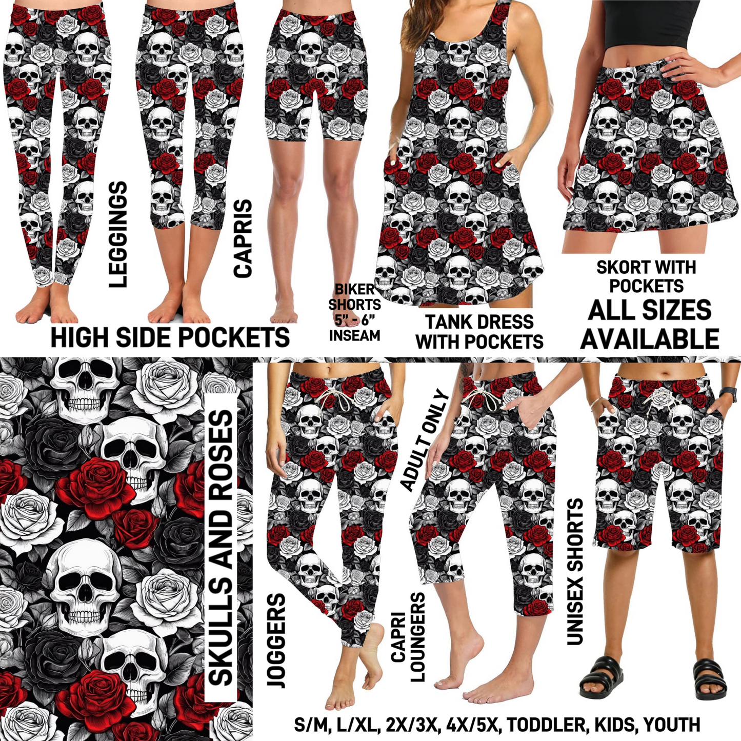 295BT - Skulls and Roses - Preorder Closing 6/28 ETA: Late Aug