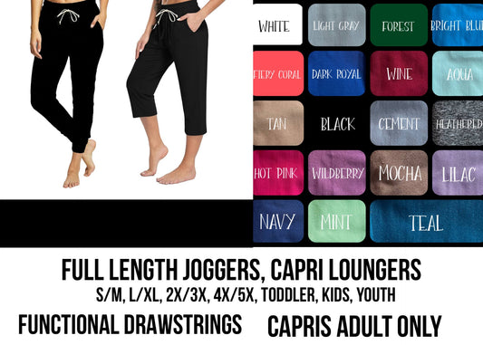 SO3B - Solid Color Capri Loungers - Preorder ETA: Late Dec