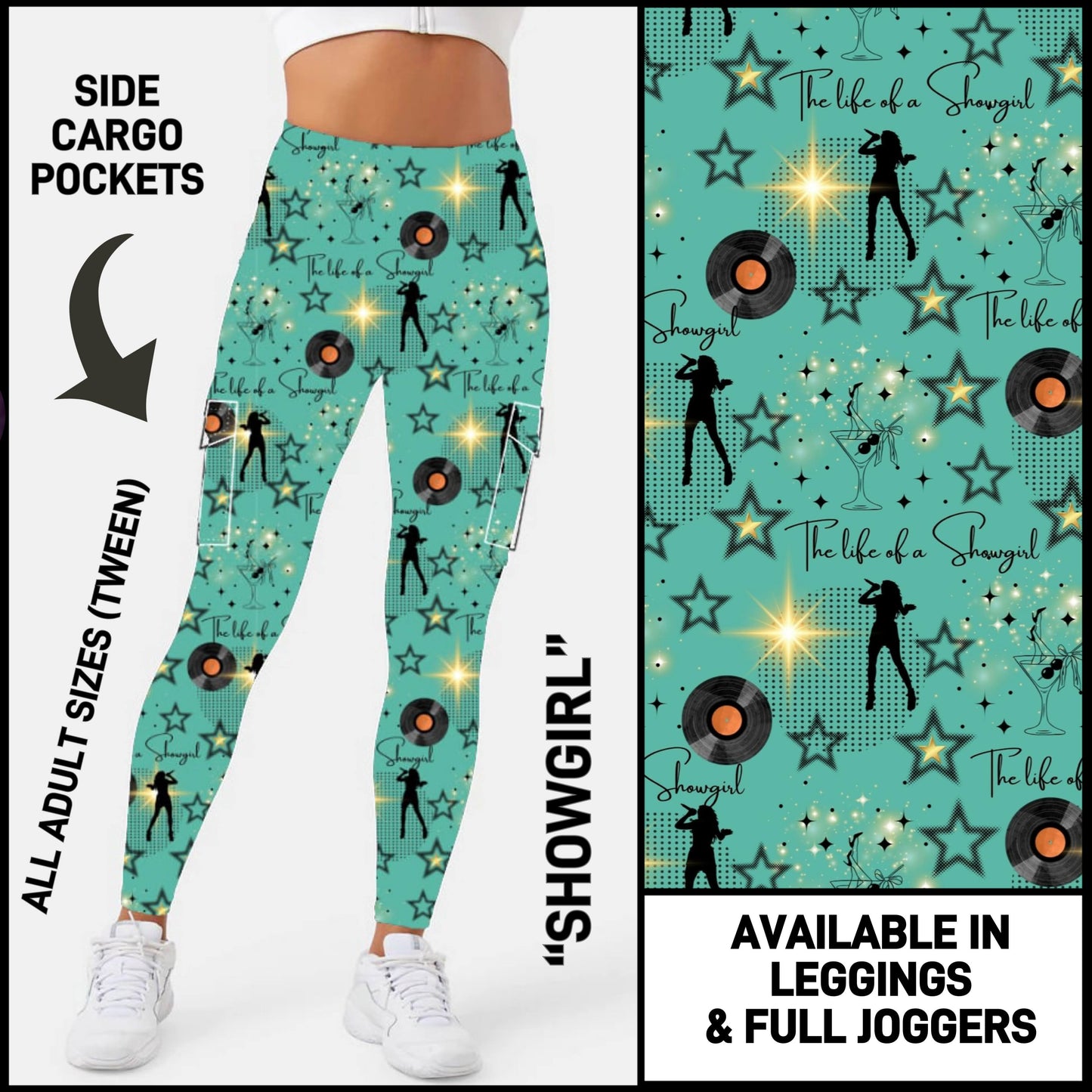 C5GO - Showgirl Leggings/Unisex Joggers with Cargo Pockets - Preorder ETA: Late Dec