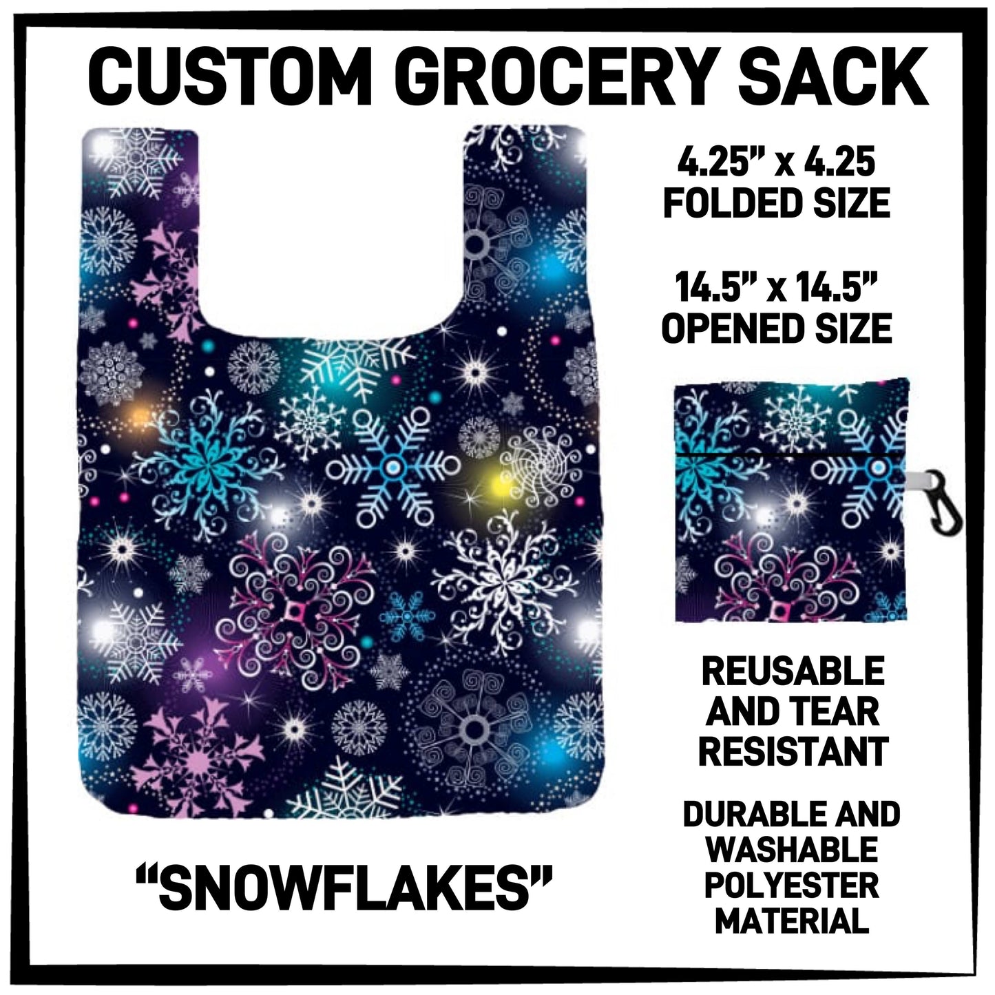 GS3K - Snowflakes Grocery Sack - Preorder ETA: Mid-Jan