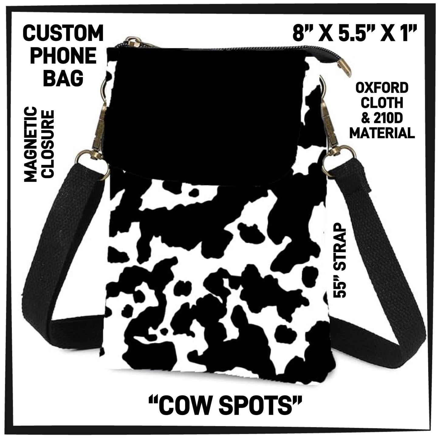 CP3H - Cow Spots Phone Bag - Preorder ETA: Mid-Oct