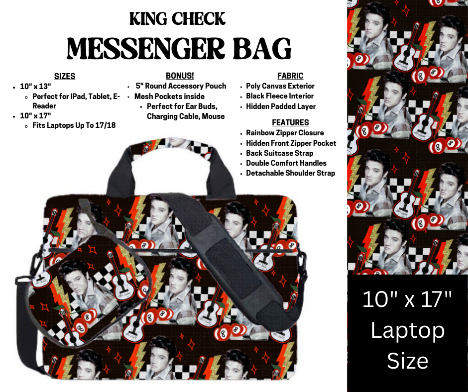 King Check Messenger Bag