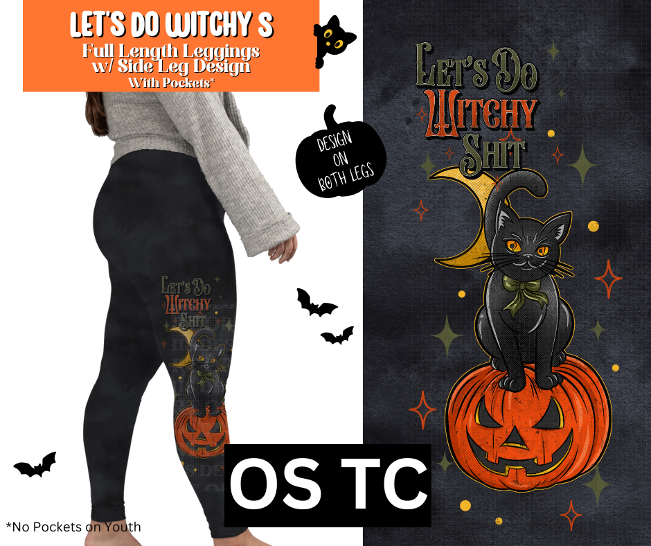 Let's Do Witchy S Full Length Leggings w/ Side Leg Designs