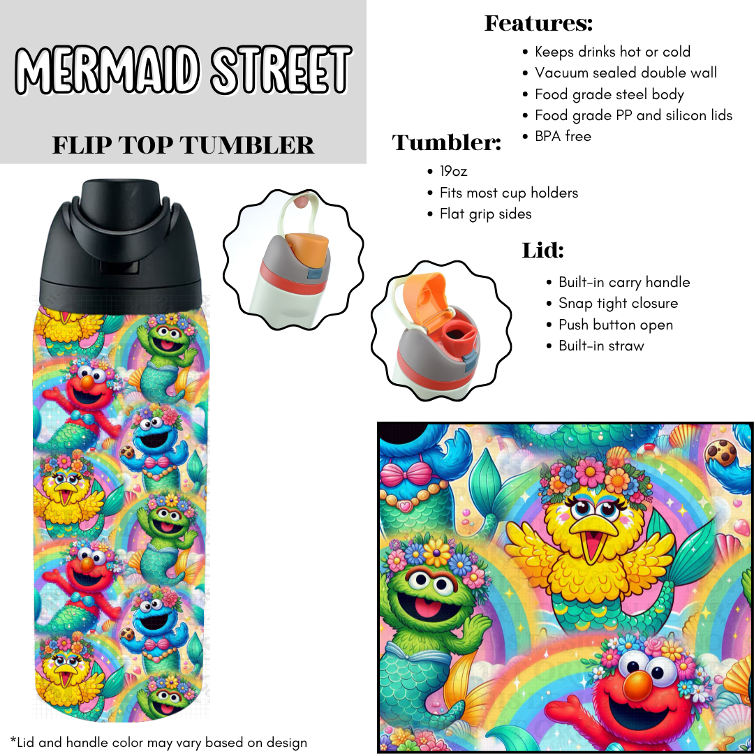 Mermaid Street Flip Top Tumbler