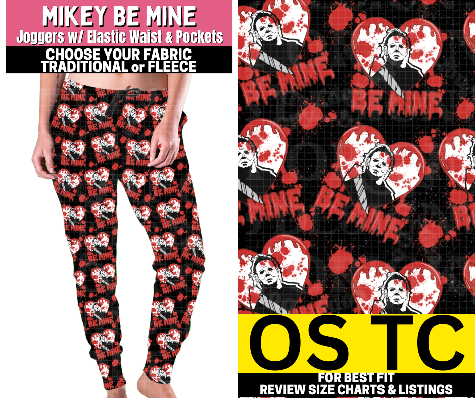 Mikey Be Mine Joggers Choose Fleece or Traditional
