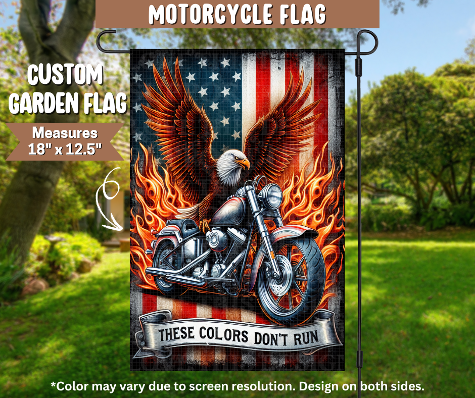 Motorcycle Flag Garden Flag