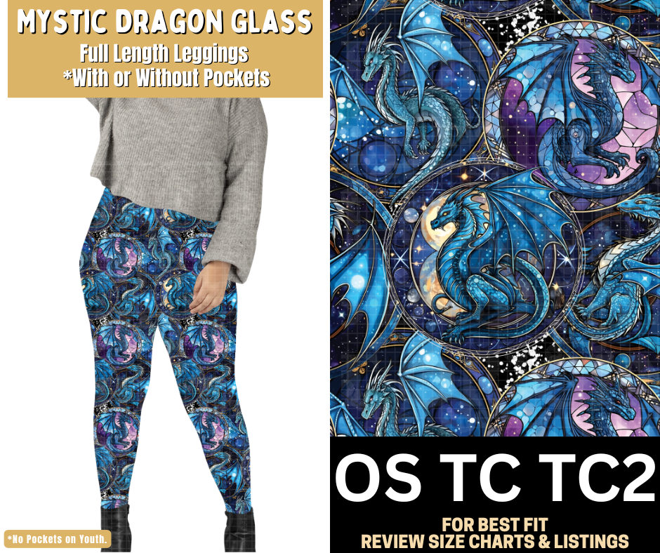 Mystic Dragon Glass Full Length Leggings w/ Pockets