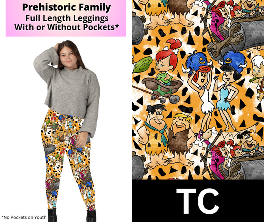Prehistoric Family Full Length Leggings w/ Pockets