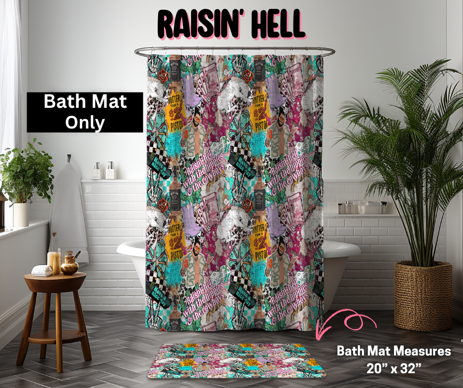 Raisin' Hell Custom Bath Mat
