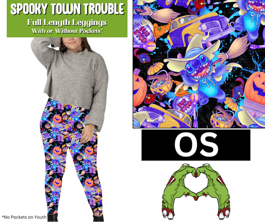 Spooky Town Trouble Full Length Leggings w/ Pockets