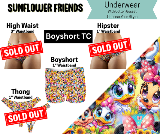 Sunflower Friends Boyshort Underwear