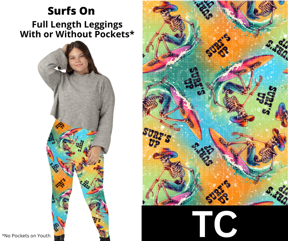 Surfs On Full Length Leggings w/ Pockets