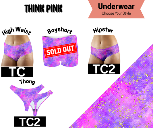 Think Pink Hipster, High Waist & Thong Underwear