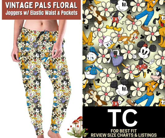 Vintage Pals Floral Joggers