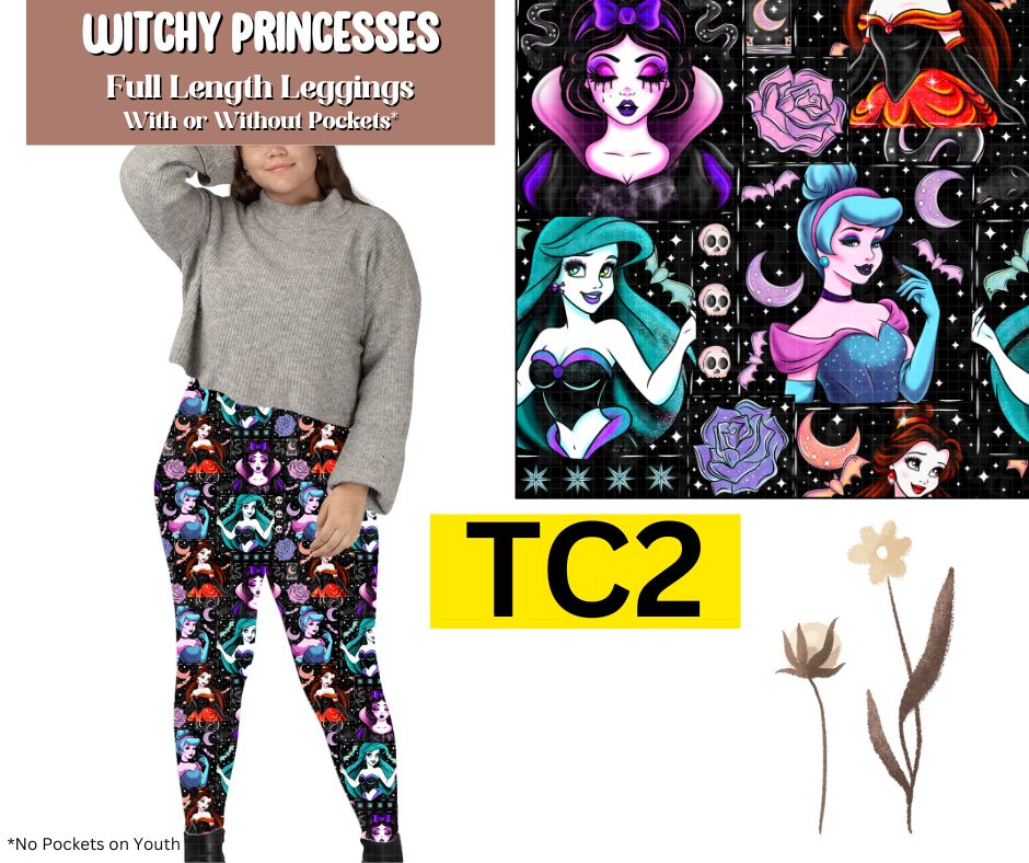 Witchy Princesses Full Length Leggings w/ Pockets