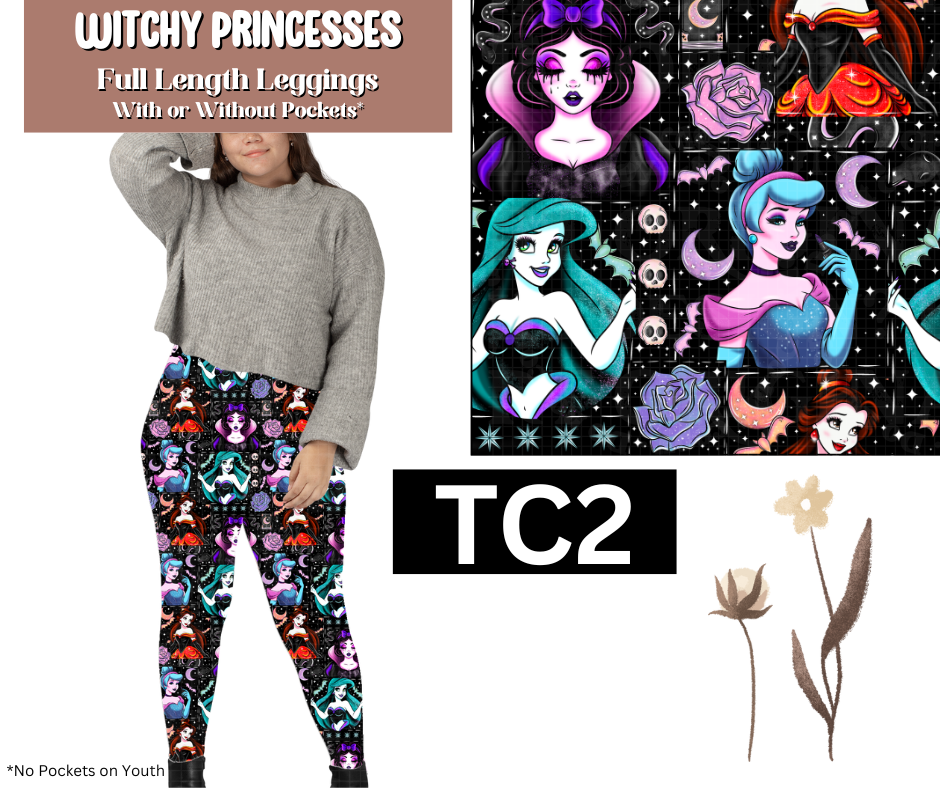Witchy Princesses Full Length Leggings w/ Pockets