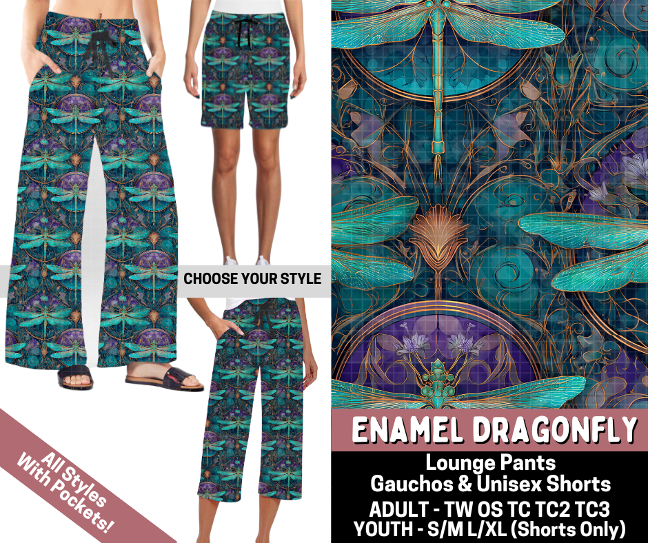 Preorder! Closes 6/11. ETA Sept. Enamel Dragonfly Combo Lounge Lengths