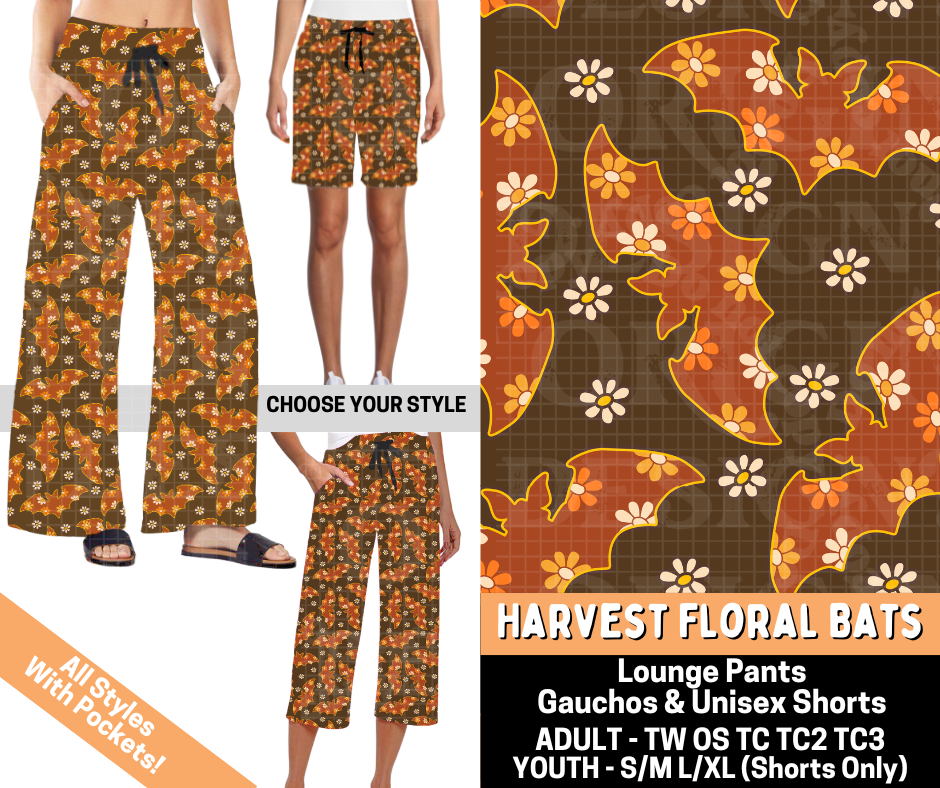 Preorder! Closes 7/1. ETA Oct. Harvest Floral Bats Combo Lounge Lengths