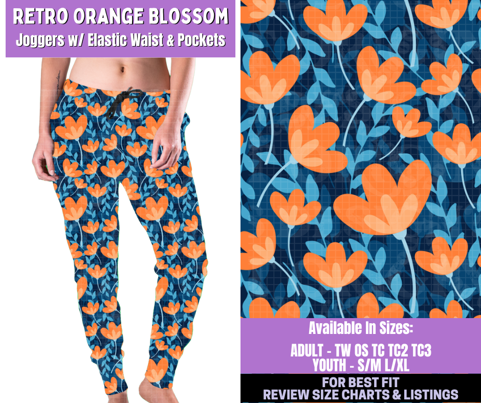 Preorder! Closes 1/5. ETA March. Retro Orange Blossom Joggers