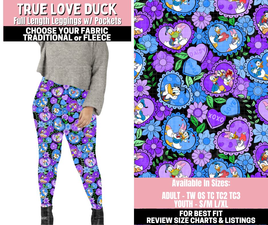 Preorder! Closes 11/12. ETA Jan. True Love Duck Joggers Choose Fleece or Traditional