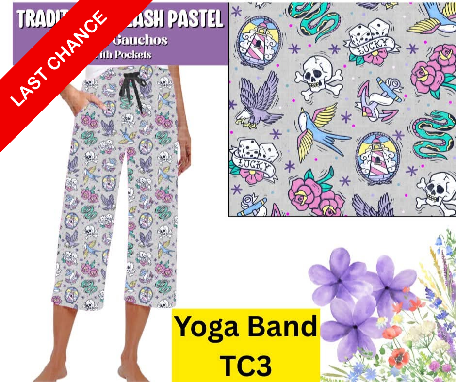 Traditional Flash Pastel Capri Gauchos