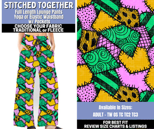 Preorder! Closes 10/30. ETA Jan. Stitched Together Lounge Pants Choose Fleece or Traditional