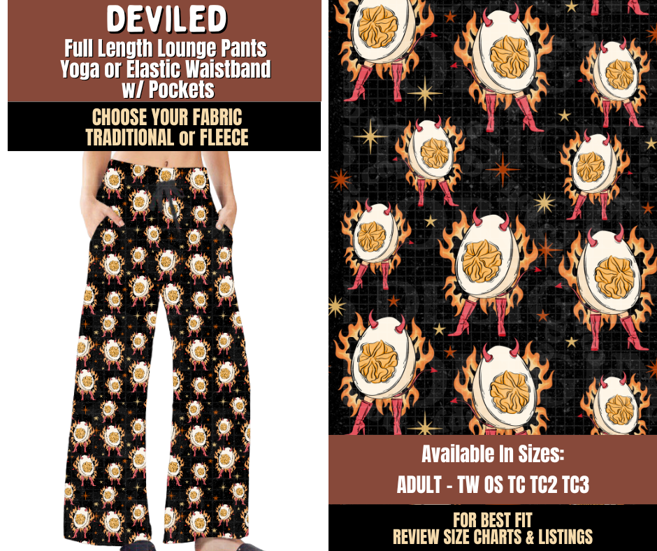 Preorder! Closes 7/27. ETA Oct. Deviled Lounge Pants Choose Fleece or Traditional