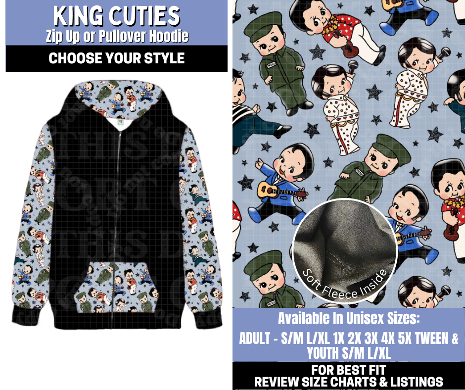 Preorder! Closes 10/30. ETA Jan. King Cuties Zip-Up or Pullover Hoodie