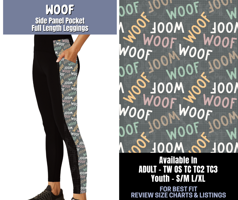 Preorder! Closes 1/8. ETA March. Woof Side Panel Pocket Full Length Leggings