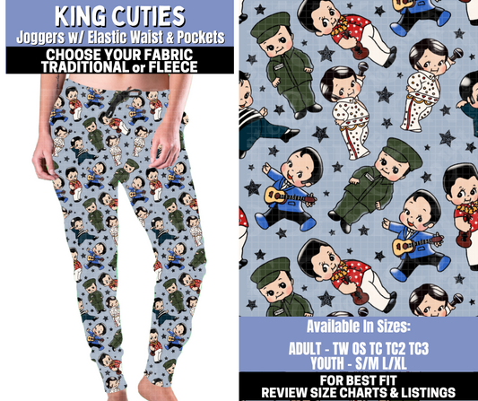 Preorder! Closes 10/30. ETA Jan. King Cuties Joggers Choose Fleece or Traditional