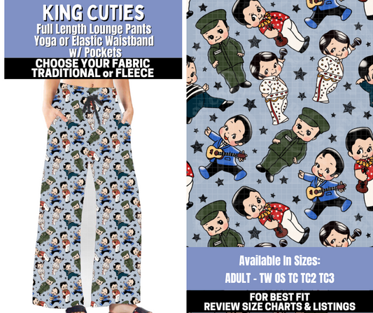 Preorder! Closes 10/30. ETA Jan. King Cuties Lounge Pants Choose Fleece or Traditional
